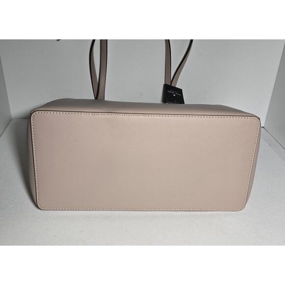 Kate Spade Dana Tote Saffiano Warm Beige Purse KB617 Bag Charm NWT $359 - Picture 9 of 13